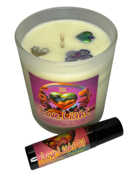 LOVE LIGHT CANDLE & ROLLER GIFT SET